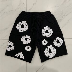 Denim Tears Black Shorts The Cotton Wreath Flared Mens Size Large